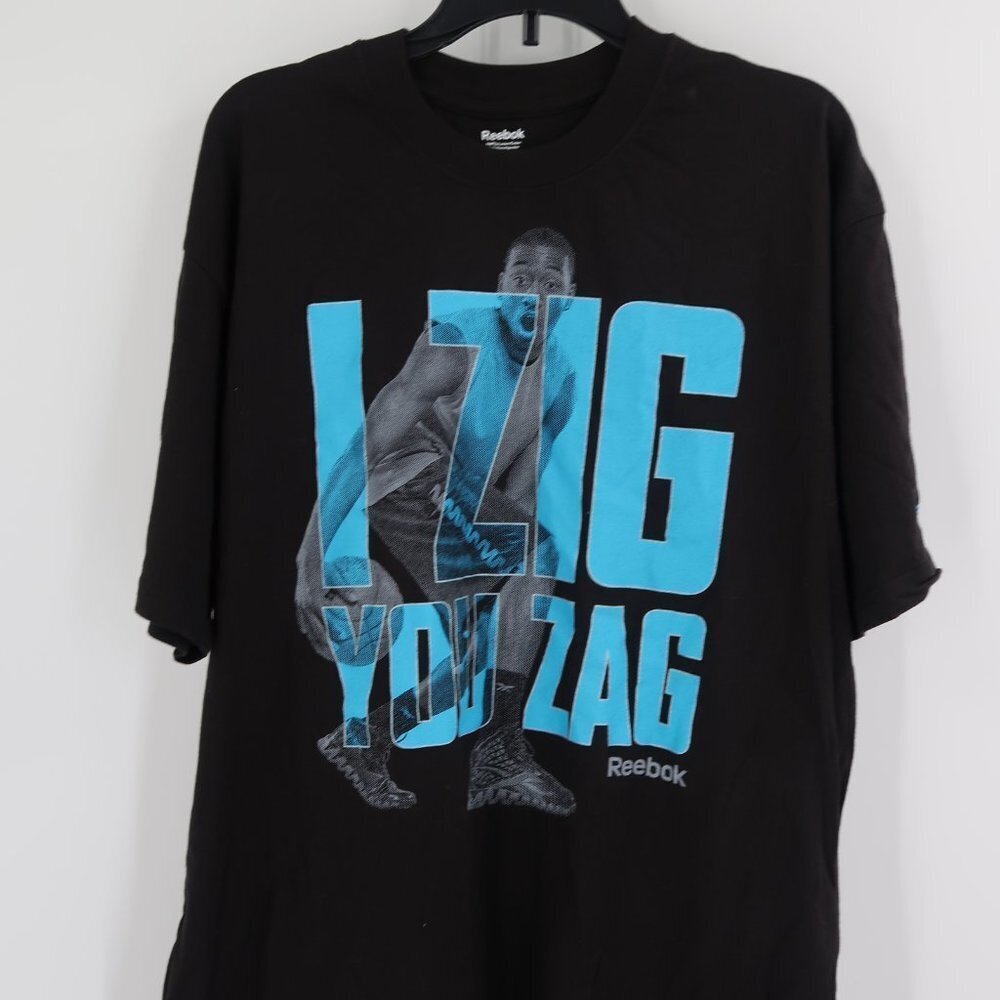 Reebok Men's "I Zig You Zag" Basketball T-Shirt Size Medium